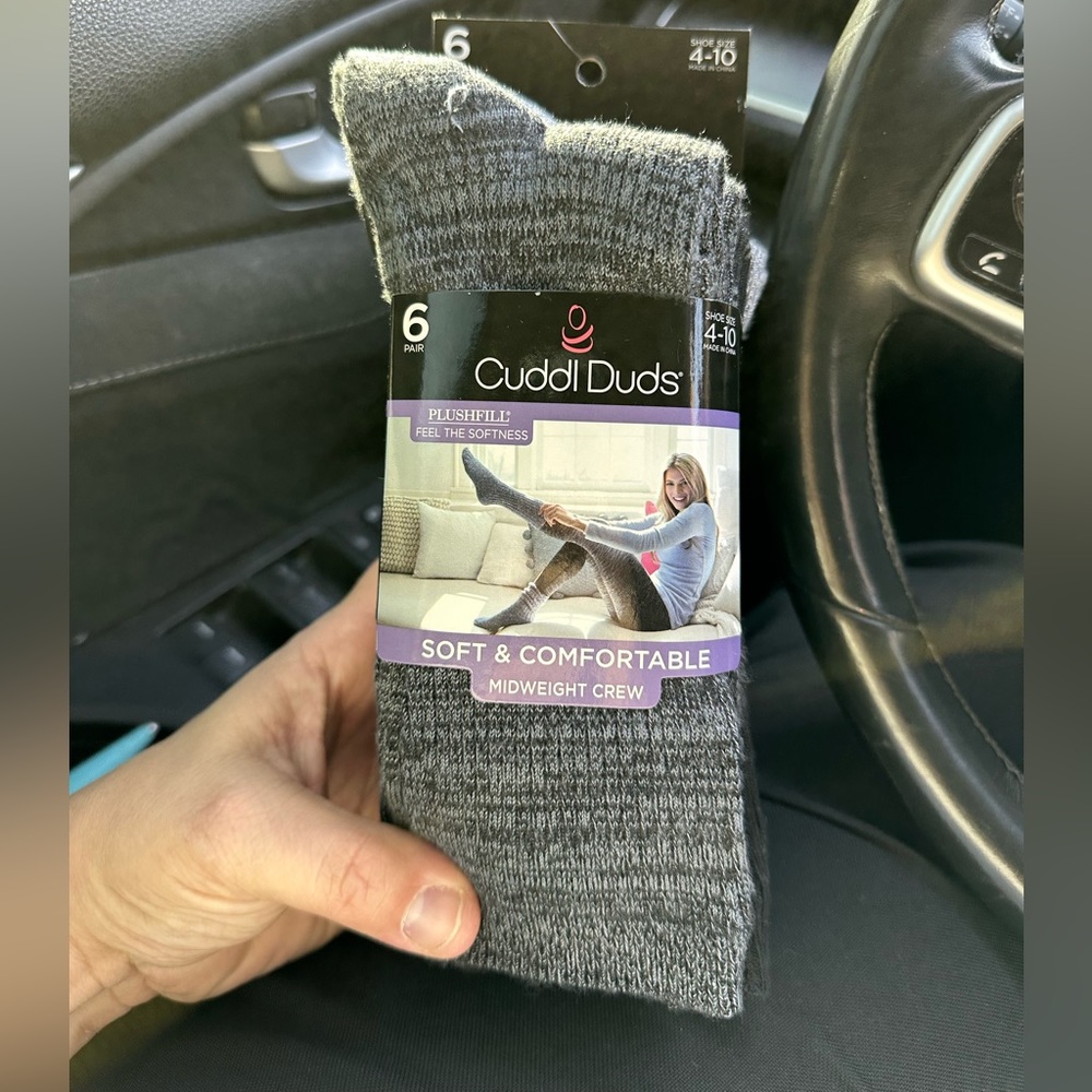 Cuddl Duds soft and comfortable midweight crew 6pk